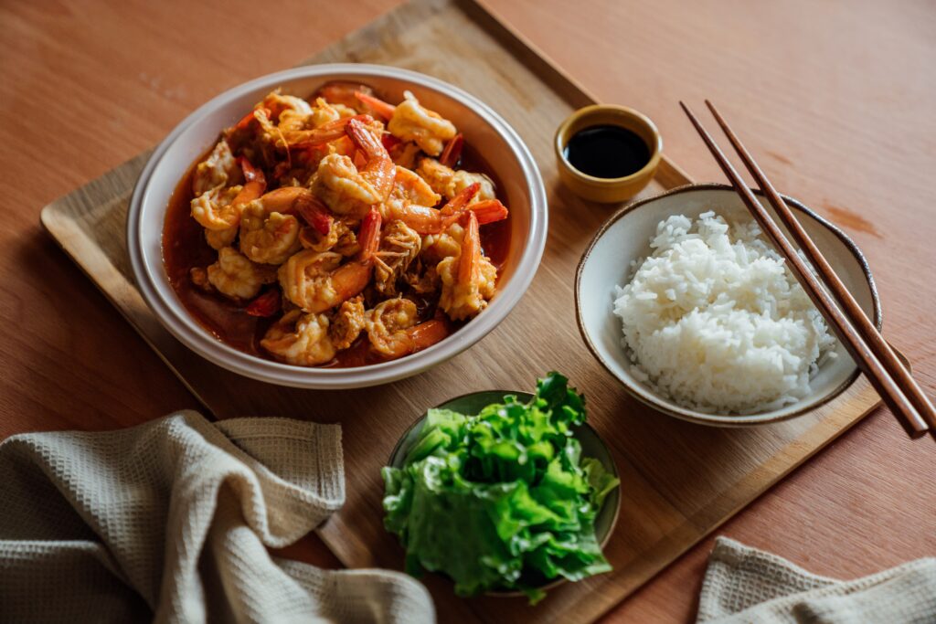 กุ้งผัดมันกุ้ง